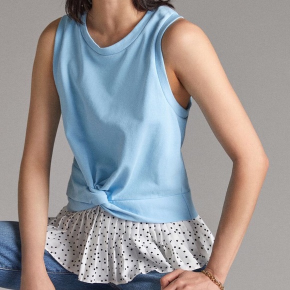 NWT. Anthropologie Layered Hem Flounced Top - Picture 9 of 9